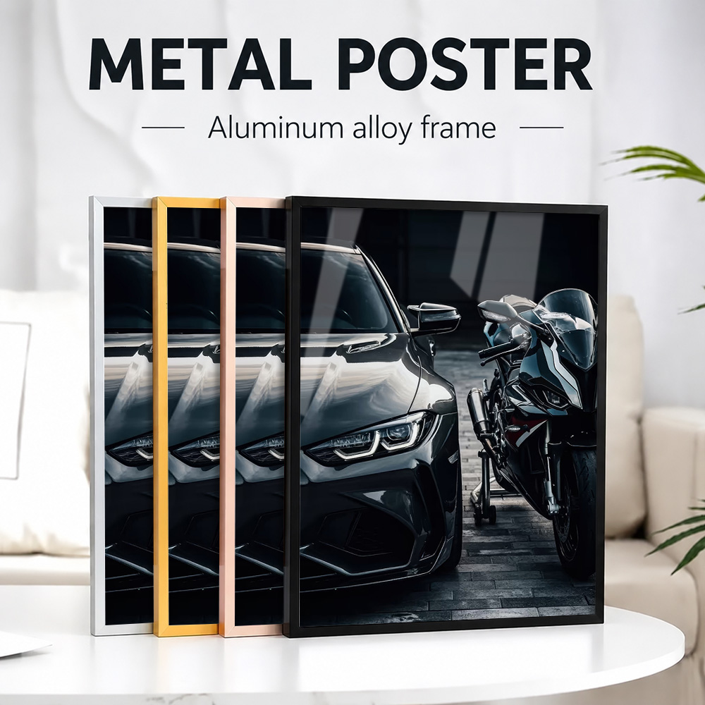 Metal Photo Panel - Металлический постер с изображением черного автомобиля